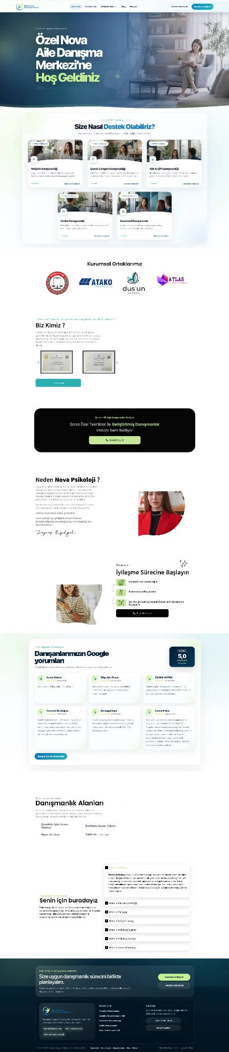 Nova Psikoloji web sitesi